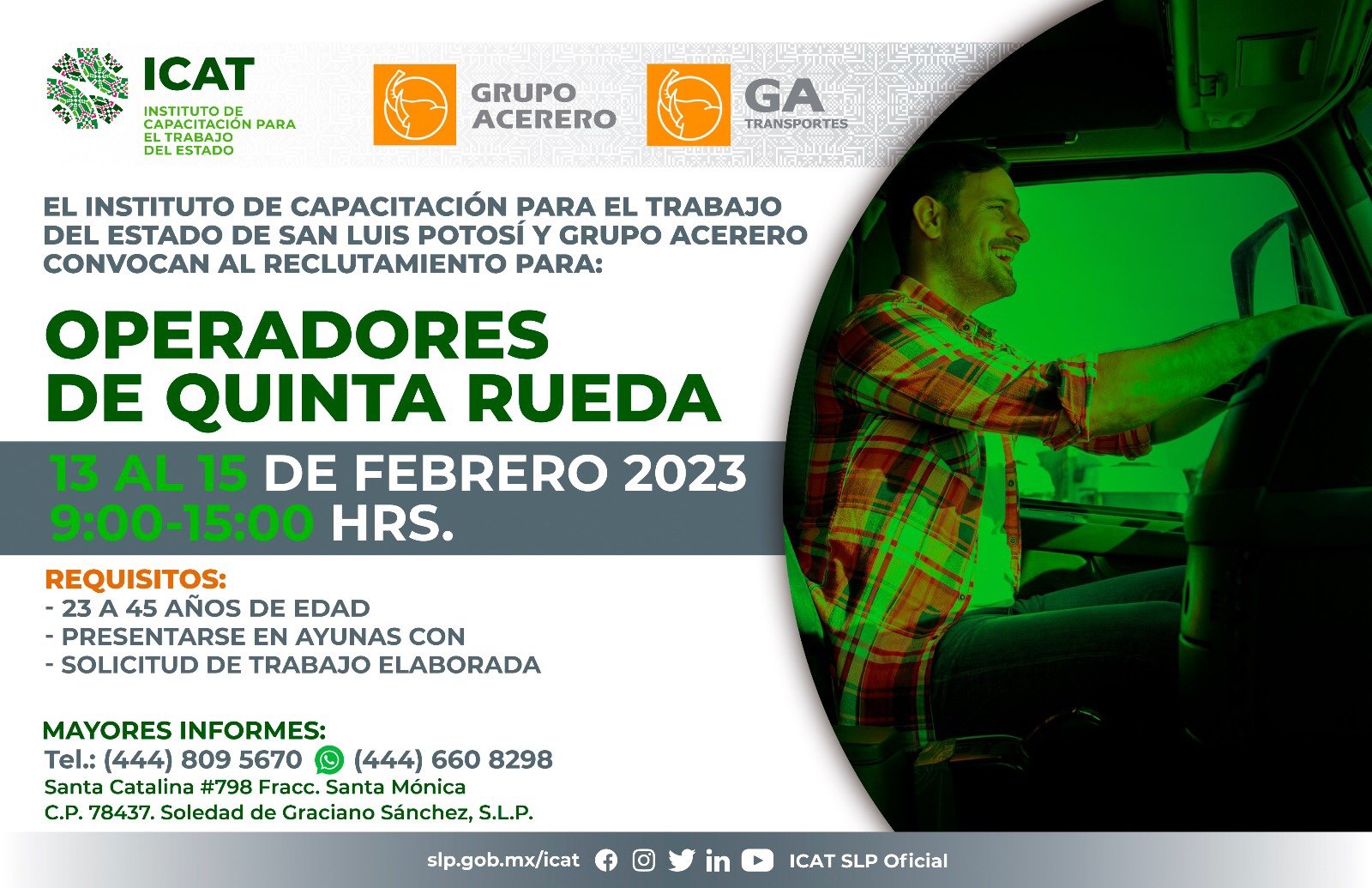 COLABORA ICAT CON EMPRESA PARA RECLUTAR OPERADORES DE QUINTA RUEDA