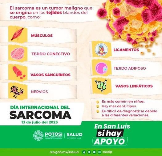 SERVICIOS DE SALUD LLAMA A CONCIENTIZAR E INFORMAR SOBRE EL SARCOMA.