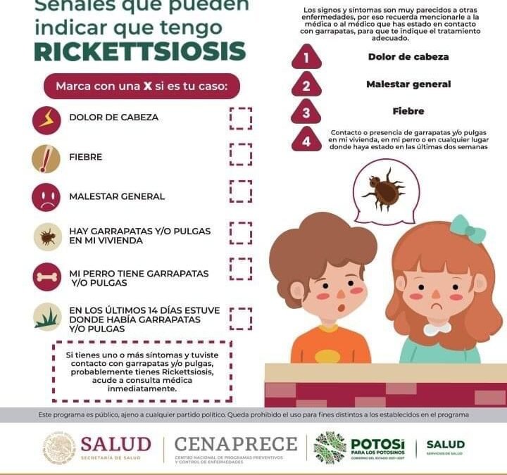 SLP SE UNE A LA  JORNADA NACIONAL DE PREVENCIÓN DE RICKETTSIOSIS