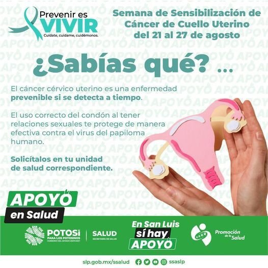 INICIA SEMANA NACIONAL DE SENSIBILIZACIÓN EN CÁNCER DE CUELLO UTERINO