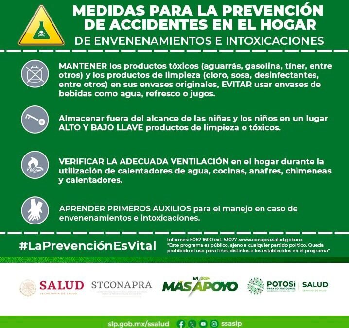 CUIDADO CON LOS ACCIDENTES POR INTOXICACIÓN!