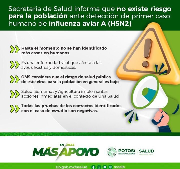 NO HAY RIESGO PARA LA POBLACIÓN POR INFLUENZA AVIAR A (H5N2)
