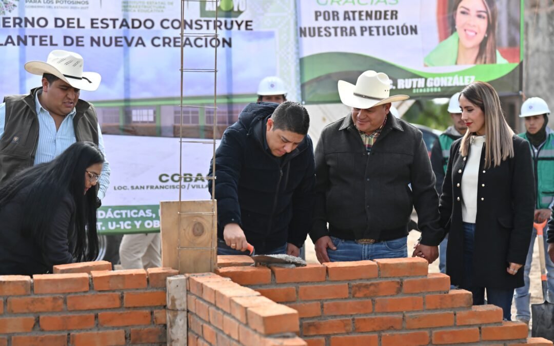 RICARDO GALLARDO INICIA CONSTRUCCIÓN DE COBACH EN VILLA DE ARRIAGA 
