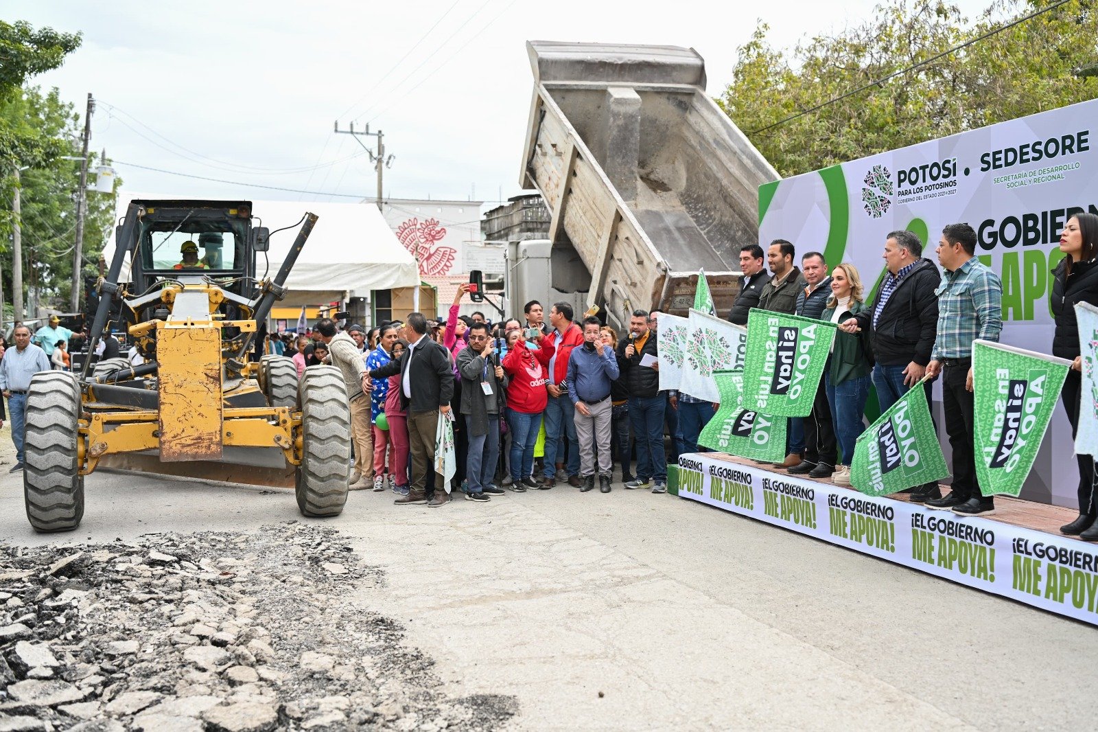 ARRANCA RICARDO GALLARDO RESCATE DE AVENIDA SANTA ROSA EN CIUDAD VALLES