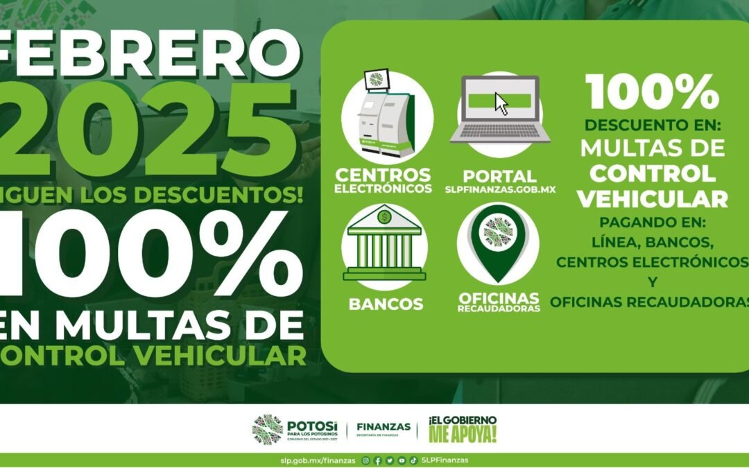 EJECUTIVO ESTATAL AMPLÍA DESCUENTO EN MULTAS DE CONTROL VEHICULAR EN FEBRERO