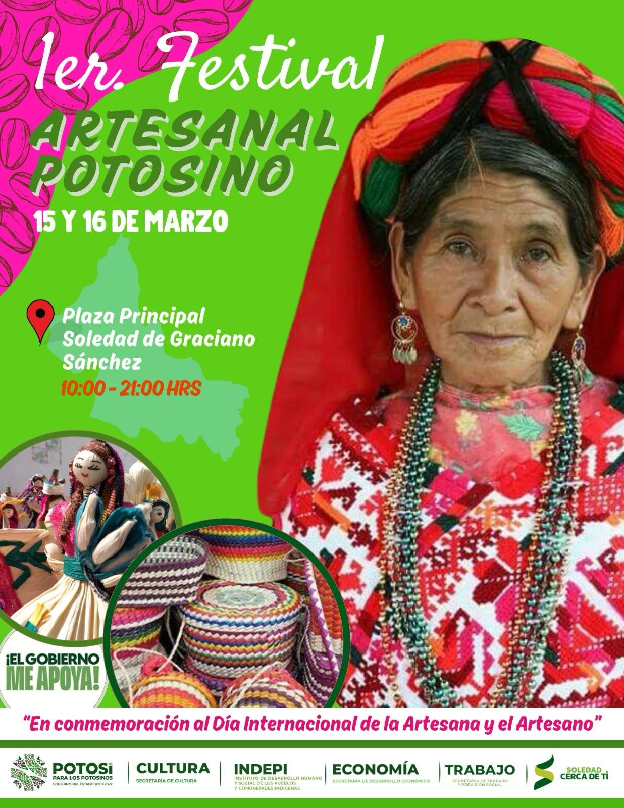 EJECUTIVO ESTATAL REALIZARÁ EL PRIMER FESTIVAL DE ARTESANÍAS POTOSINAS EN SOLEDAD
