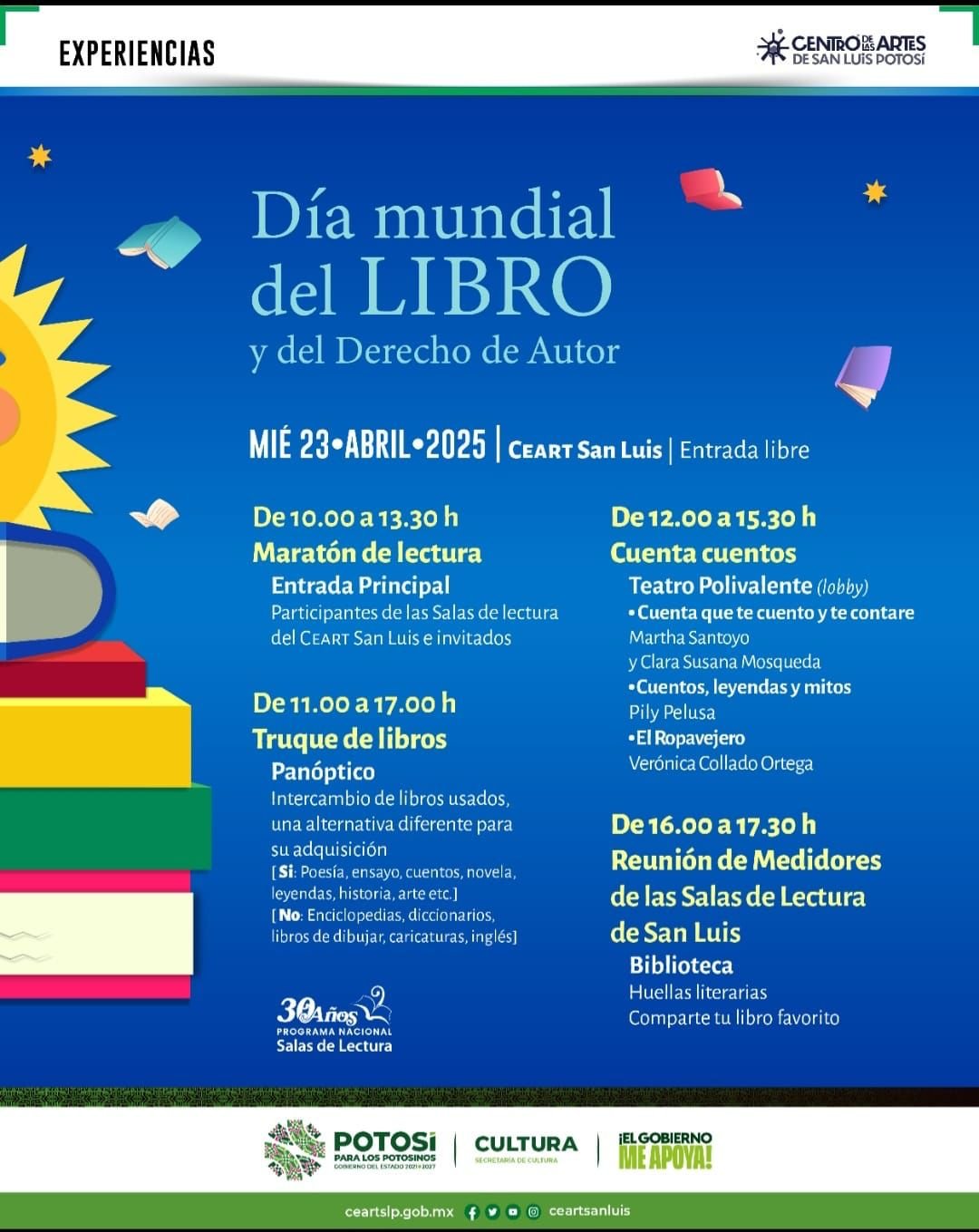 GOBIERNO ESTATAL CELEBRA DÍA MUNDIAL DEL LIBRO Y DEL DERECHO DE AUTOR