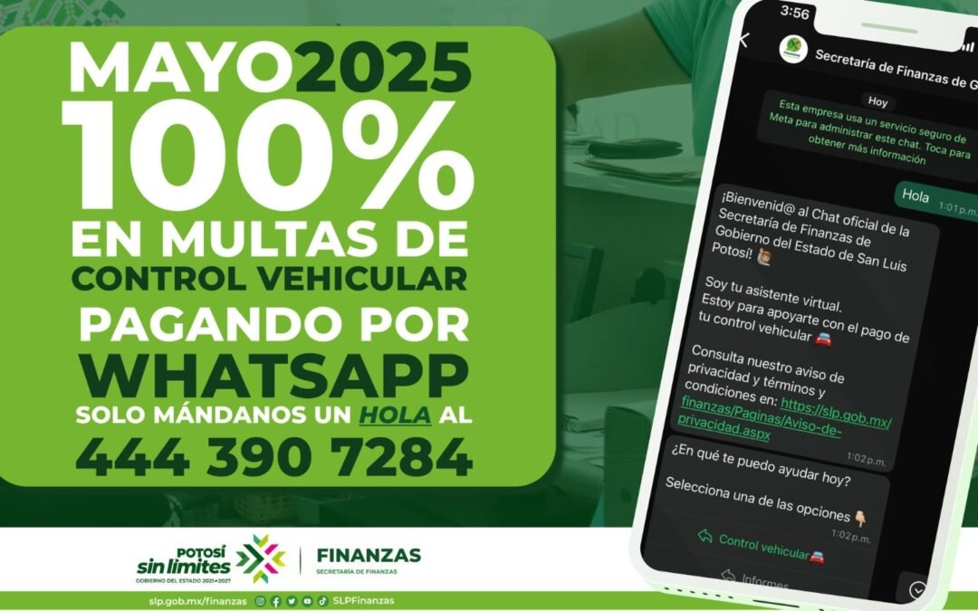 EN MAYO DESCUENTOS EN PAGOS DE MULTAS DE CONTROL VEHICULAR