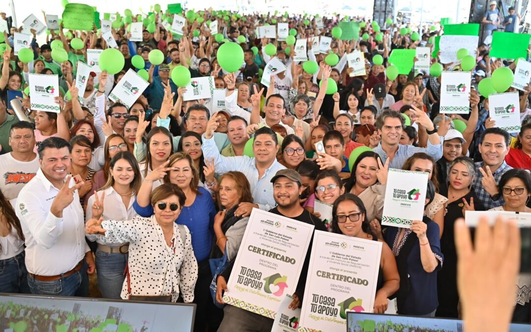 LOTES ENTREGADOS POR RICARDO GALLARDO DAN MEJOR FUTURO A LAS FAMILIAS