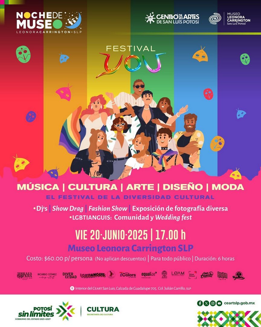 ARTE, MÚSICA, MODA Y ORGULLO LGBTIQ+, EN “FESTIVAL YOU” EN EL LEONORA CARRINGTON