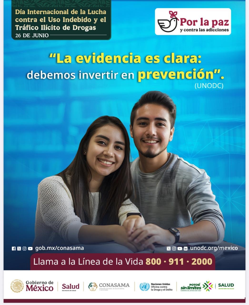 26 DE JUNIO, DÍA INTERNACIONAL CONTRA EL TRÁFICO ILÍCITO Y ABUSO DE DROGAS