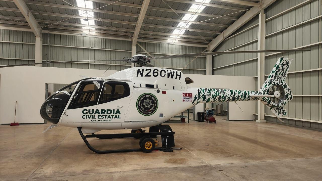 LLEGA NUEVO HELICÓPTERO PARA FORTALECER LA SEGURIDAD DE SLP: RICARDO GALLARDO
