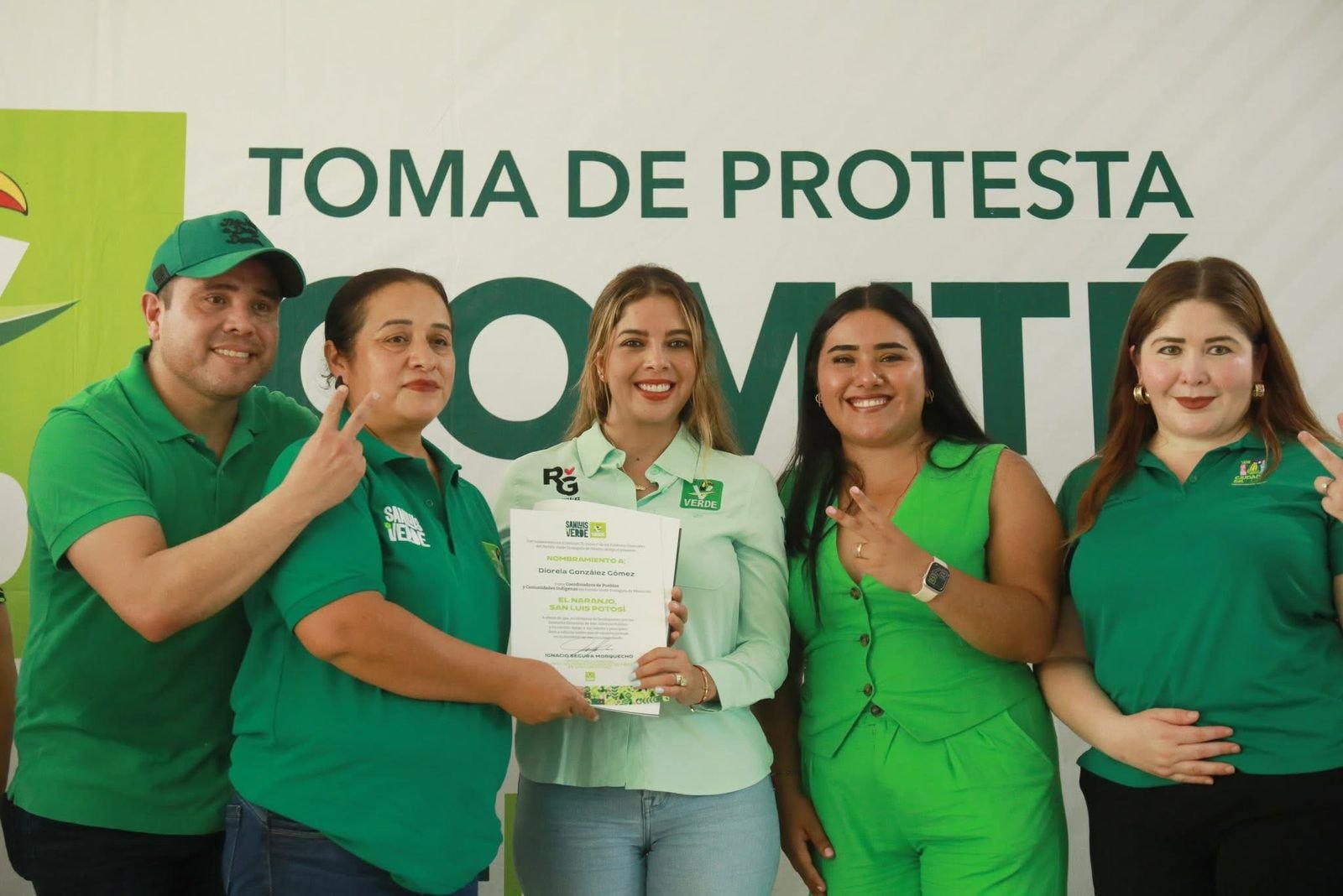 RUTH GONZÁLEZ TOMA PROTESTA A COMITÉS MUNICIPALES DEL VERDE EN EL NARANJO Y TAMASOPO