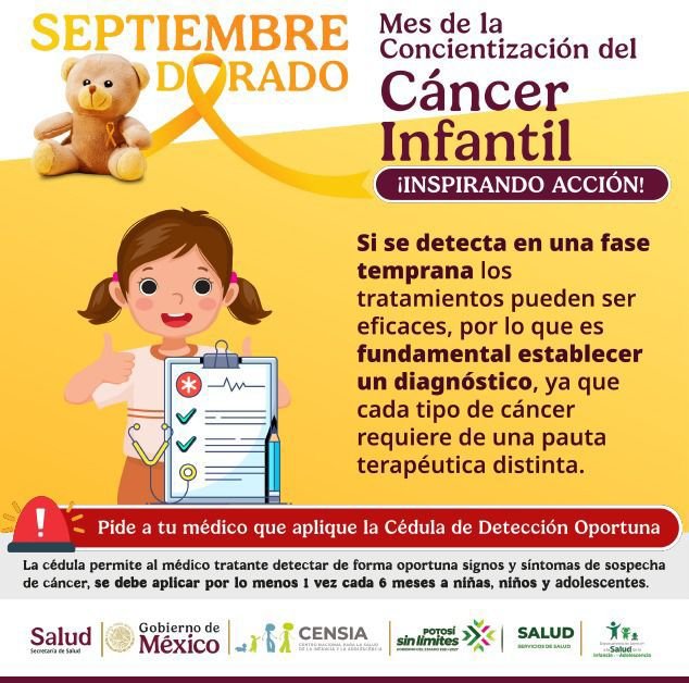 SEPTIEMBRE, MES DE CONCIENTIZACIÓN DEL CÁNCER INFANTIL