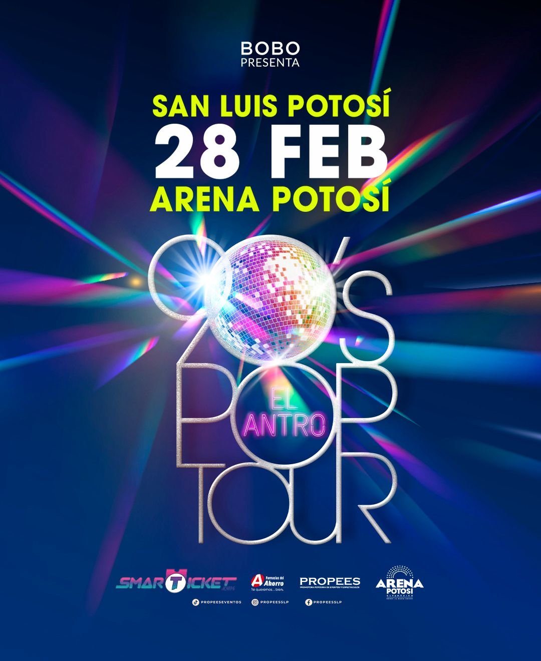 LOS 90’S POP TOUR EL ANTRO ENCENDERÁ LA ARENA POTOSÍ
