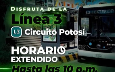 METRORED AMPLÍA HORARIO EN LÍNEA 3 HASTA LAS 22:00 HORAS