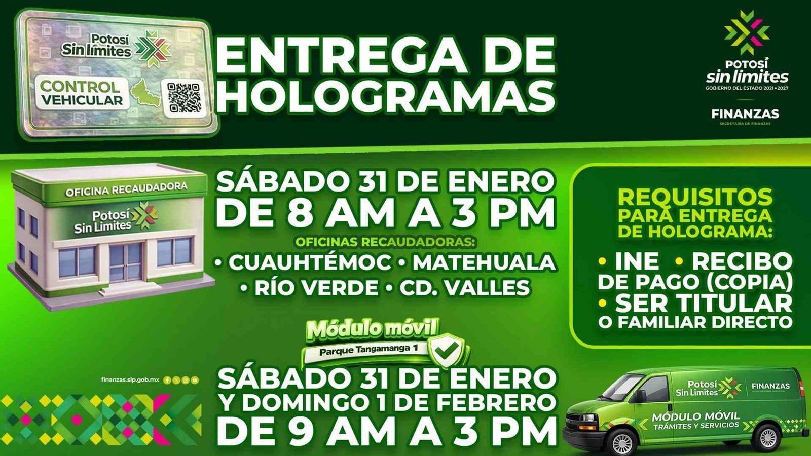 EXTENSIÓN DE HORARIOS PARA ENTREGA DE HOLOGRAMA 2026