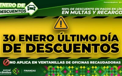 30 DE ENERO, ÚLTIMO DÍA DE 100% DE DESCUENTOS