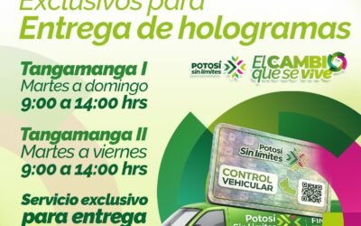 CONTINÚAN MÓDULOS MÓVILES PARA ENTREGA DE HOLOGRAMAS 2026