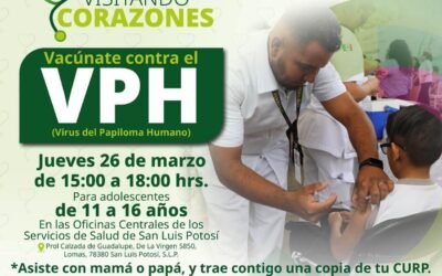 GOBIERNO ESTATAL REFUERZA PROTECCIÓN A ADOLESCENTES CON VACUNACIÓN CONTRA EL VPH