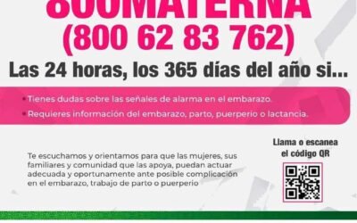 LÍNEA 800MATERNA DISPONIBLE LAS 24  HORAS LOS 7 DÍAS DE LA SEMANA