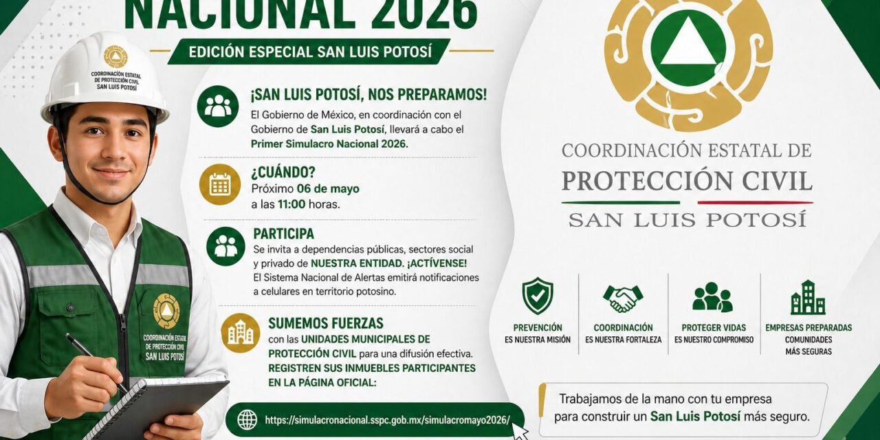 SAN LUIS REGISTRA AMPLIA PARTICIPACIÓN EN PRIMER SIMULACRO NACIONAL 2026