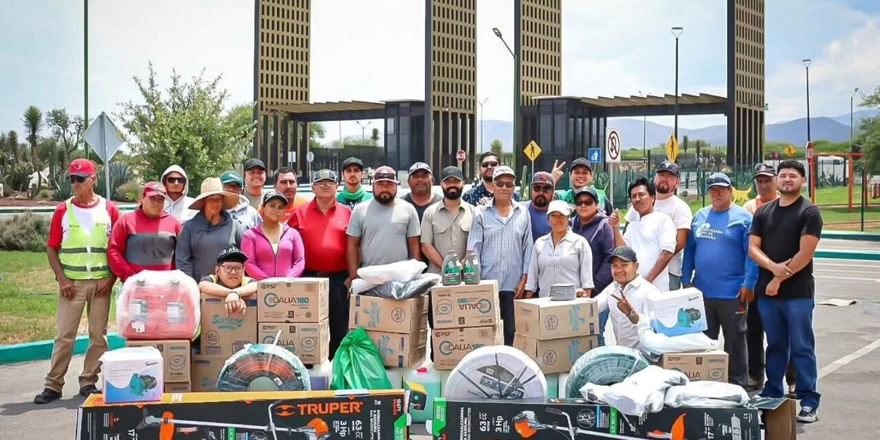 GOBIERNO ESTATAL REFUERZA MANTENIMIENTO DEL PARQUE LAS CAMELIAS EN MATEHUALA