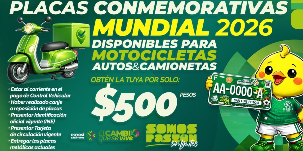 MOTOCICLISTAS SE ACTUALIZAN CON PLACAS MUNDIALISTAS