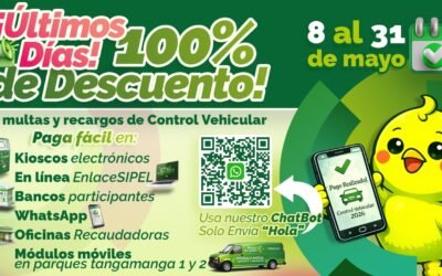 ÚLTIMOS DÍAS DEL 100 POR CIENTO DE DESCUENTO EN MULTAS Y RECARGOS DEL CONTROL VEHÍCULAR