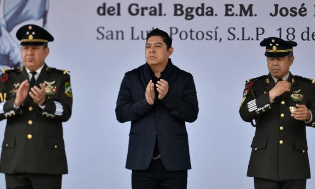RECONOCEN MANDOS MILITARES A RICARDO GALLARDO POR RESULTADOS HISTÓRICOS EN SEGURIDAD