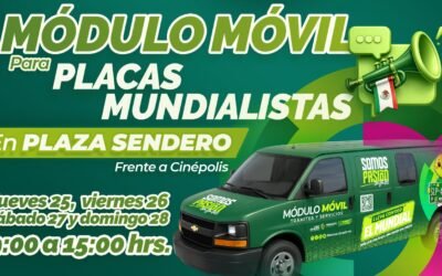 GOBIERNO ESTATAL ACERCA MÓDULO DE PLACAS MUNDIALISTAS A PLAZA SENDERO