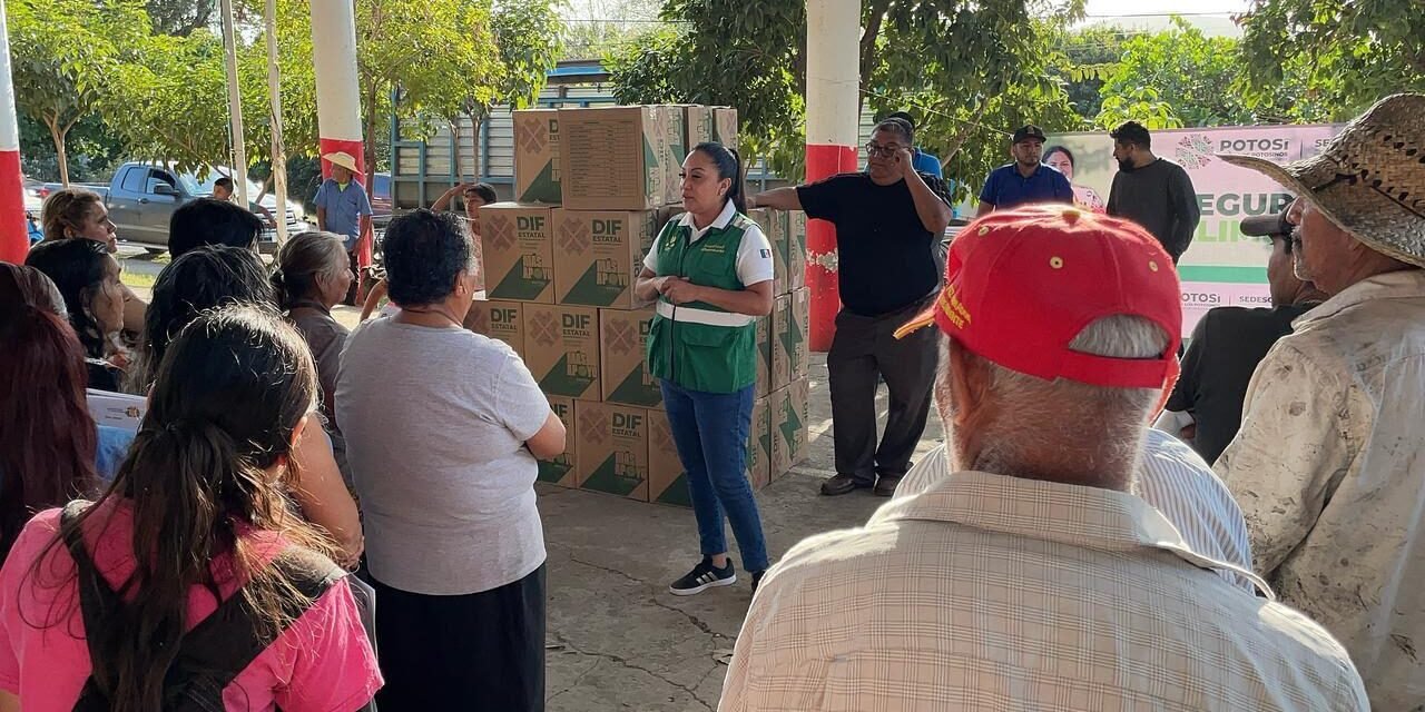 EL GOBERNADOR RICARDO GALLARDO COORDINA MÁS ENTREGAS DE APOYOS SOCIALES PARA LAS FAMILIAS DE TAMASOPO