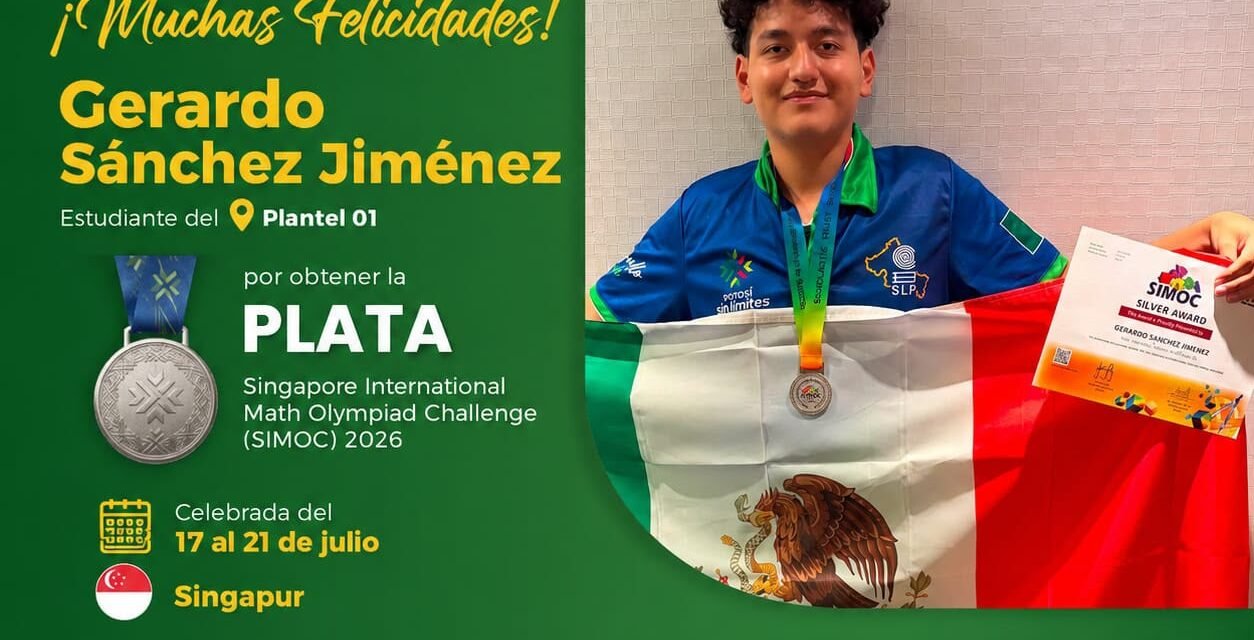 MEDALLA DE PLATA PARA SAN LUIS POTOSÍ EN EL MUNDIAL DE MATEMÁTICAS