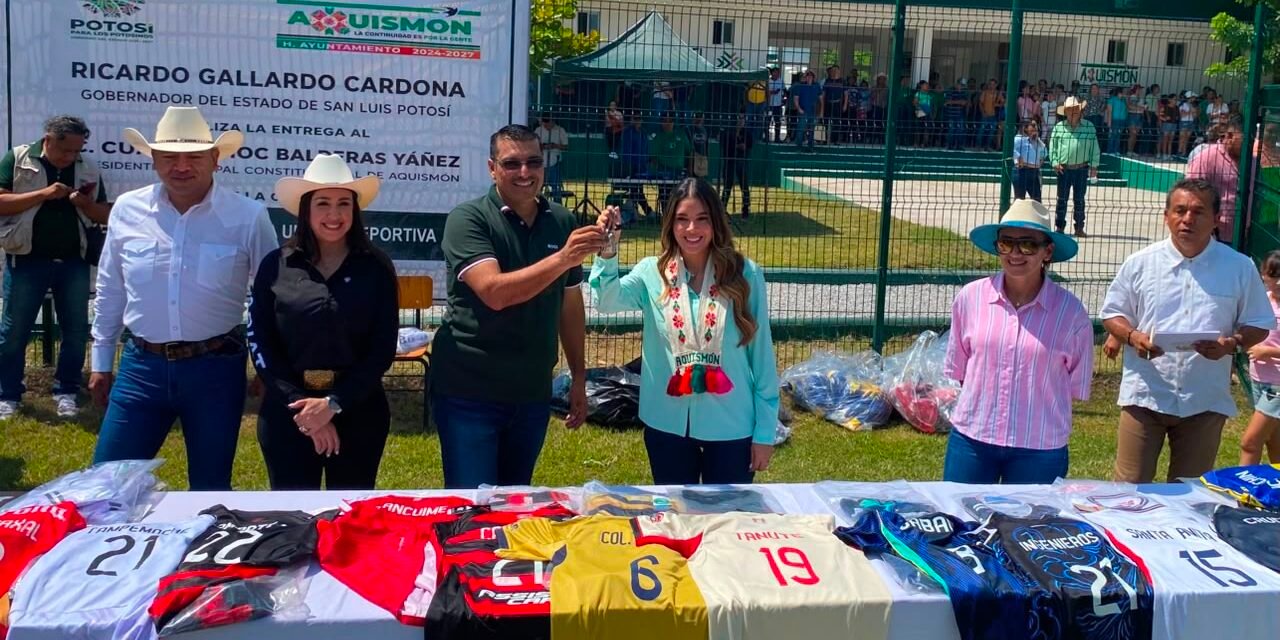 SE REHABILITÓ Y ENTREGÓ LA UNIDAD DEPORTIVA DEL MUNICIPIO DE AQUISMÓN