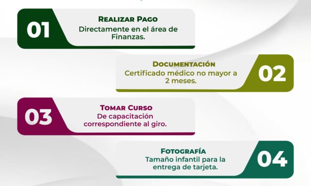 MANEJADORES DE ALIMENTOS DEBEN CONTAR CON TARJETA DE CONTROL SANITARIO.