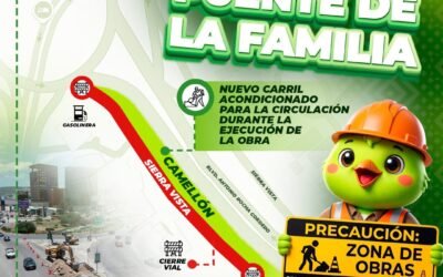 SEDUVOP INFORMA DE LOS AJUSTES VIALES POR LOS TRABAJOS DEL PUENTE DE LA FAMILIA