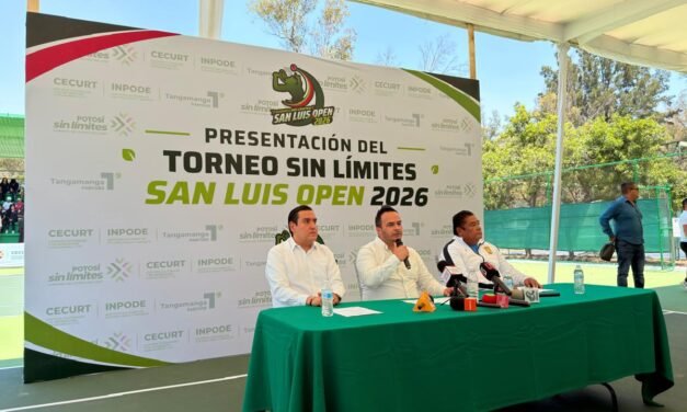 GOBIERNO ESTATAL REHABILITA CENTRO TENÍSTICO TANGAMANGA Y PRESENTA TORNEO SAN LUIS OPEN 2026