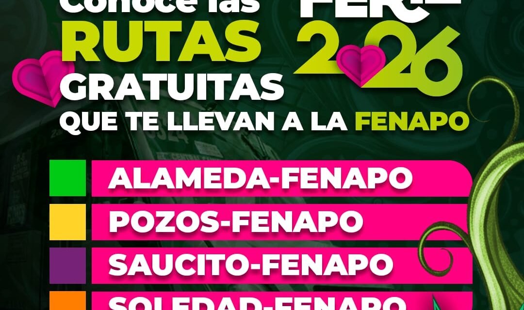 FENAPO TENDRÁ CUATRO RUTAS GRATUITAS Y SERVICIO REDMETRO