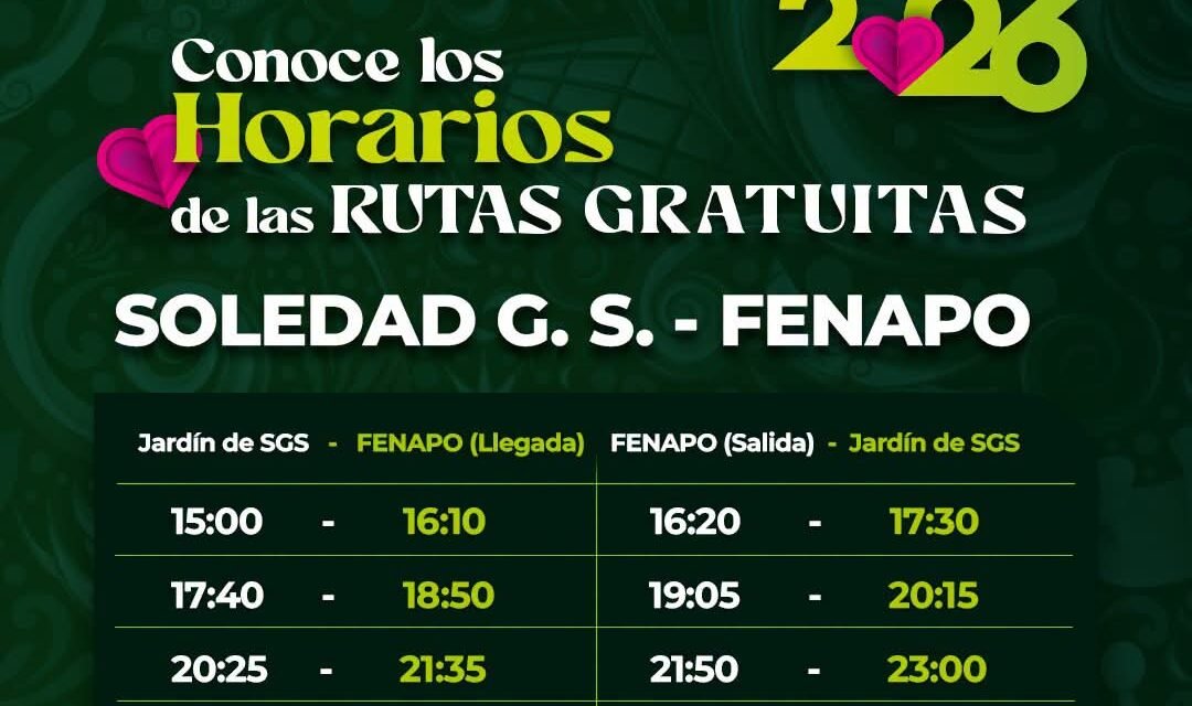GOBIERNO ESTATAL FACILITA TRASLADO GRATUITO A LA FENAPO 2026