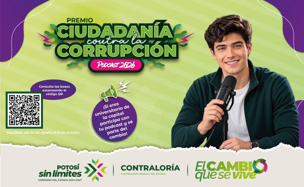 JÓVENES UNIVERSITARIOS PODRÁN GANAR HASTA 10 MIL PESOS CON PODCAST ANTICORRUPCIÓN
