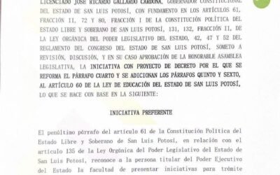 EL GOBERNADOR RICARDO GALLARDO DA PASO FIRME PARA REGULAR CELULARES Y PANTALLAS EN LAS ESCUELAS