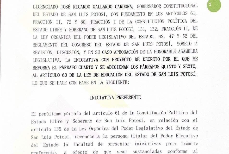 EL GOBERNADOR RICARDO GALLARDO DA PASO FIRME PARA REGULAR CELULARES Y PANTALLAS EN LAS ESCUELAS