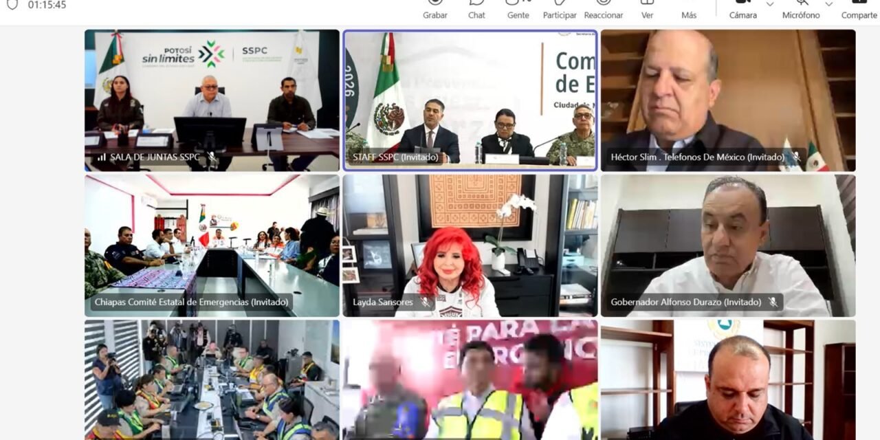 GOBIERNO DEL ESTADO MANTIENE COORDINACIÓN NACIONAL EN PROTECCIÓN CIVIL Y ATENCIÓN DE EMERGENCIAS
