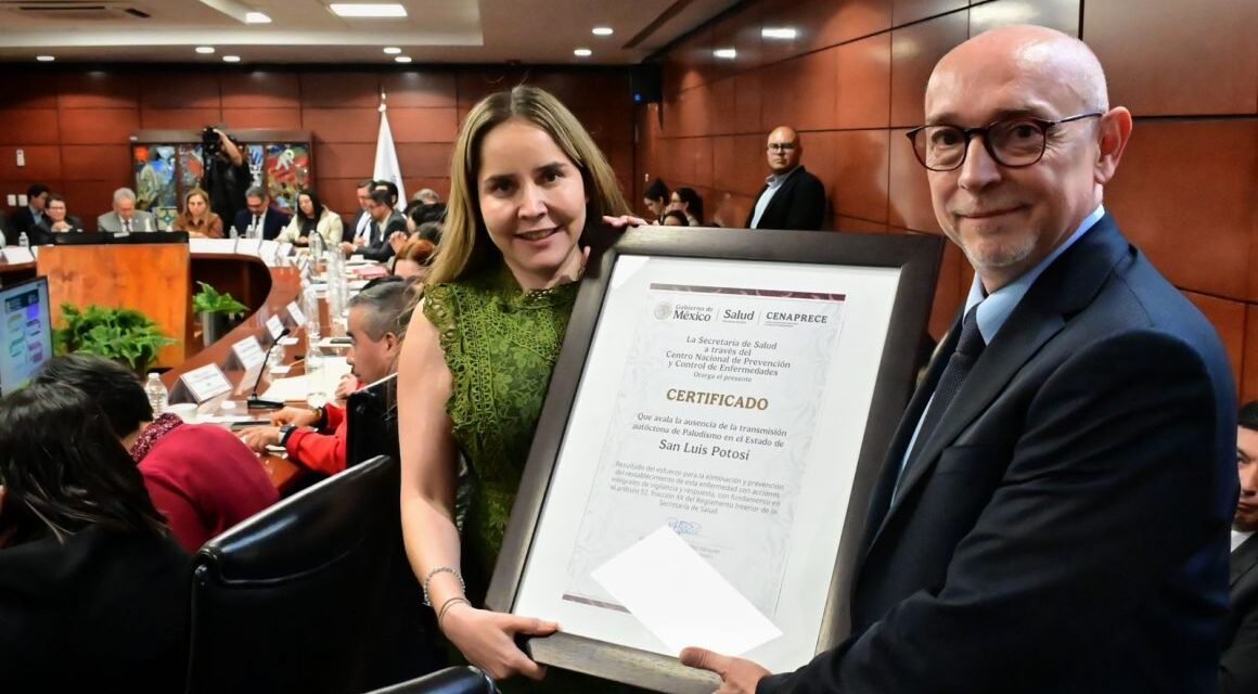 SAN LUIS POTOSÍ LOGRA NUEVE AÑOS SIN TRANSMISIÓN AUTÓCTONA DE PALUDISMO