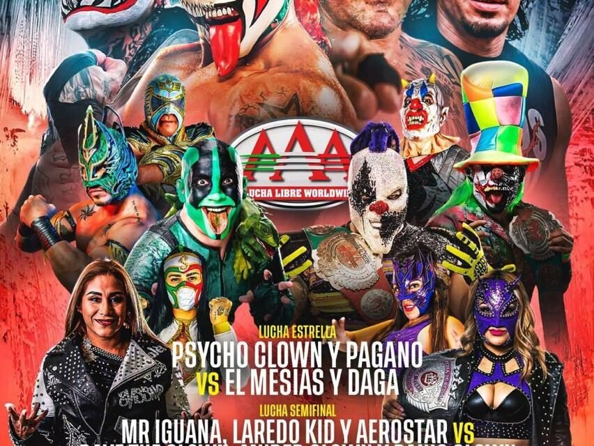 ESTRELLAS DE LUCHA LIBRE AAA LLEGAN AL PALENQUE DE LA FENAPO