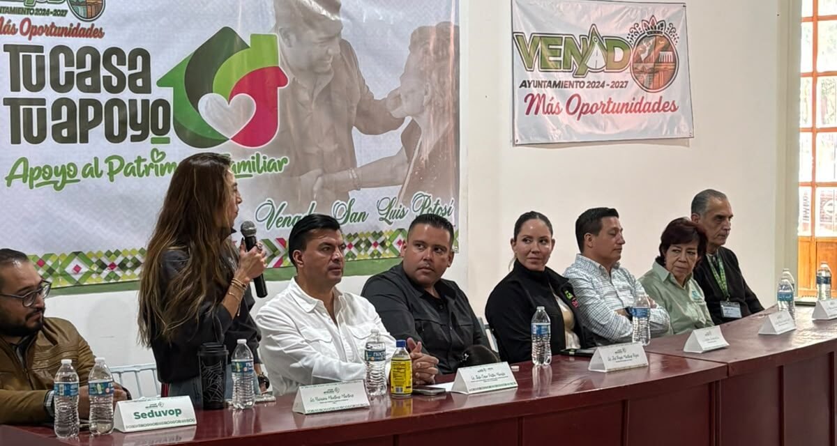 GOBERNADOR RICARDO GALLARDO ACERCA PROGRAMAS DE VIVIENDA Y CERTEZA PATRIMONIAL A VENADO