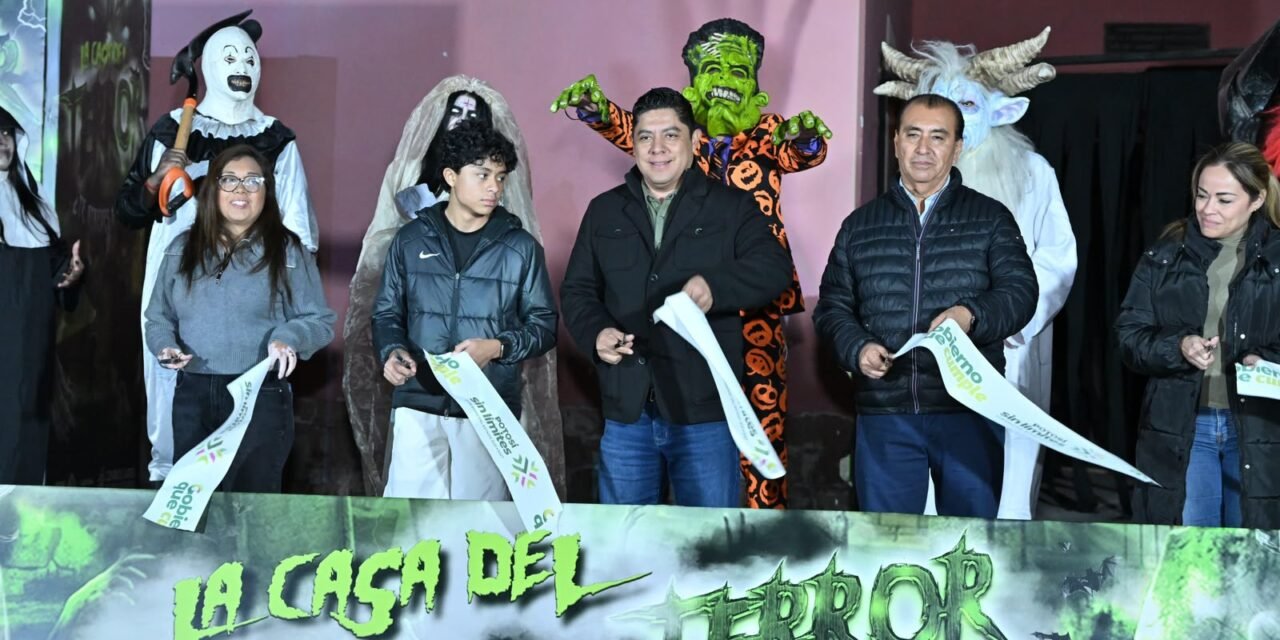 EL GOBERNADOR DEL ESTADO RICARDO GALLARDO INAUGURA LA MEGA CASA DEL TERROR CON ACCESO GRATUITO