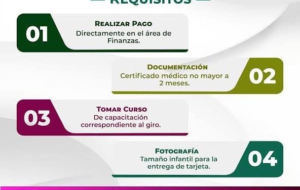 OBTÉN TU TARJETA DE CONTROL SANITARIO A TRAVÉS DEL ESPACIO DIGITAL DE COEPRIS
