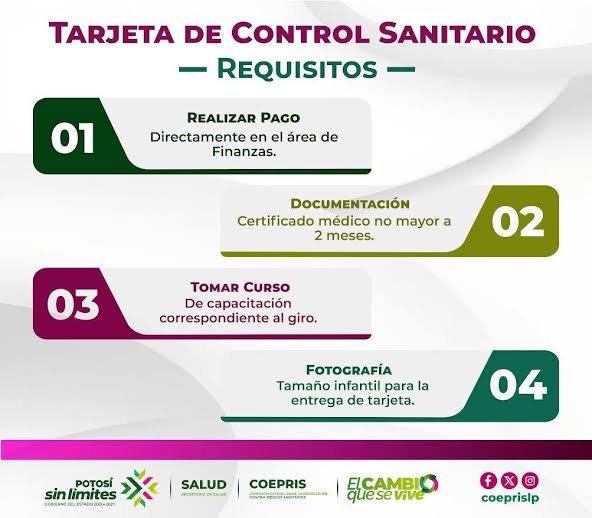 OBTÉN TU TARJETA DE CONTROL SANITARIO A TRAVÉS DEL ESPACIO DIGITAL DE COEPRIS
